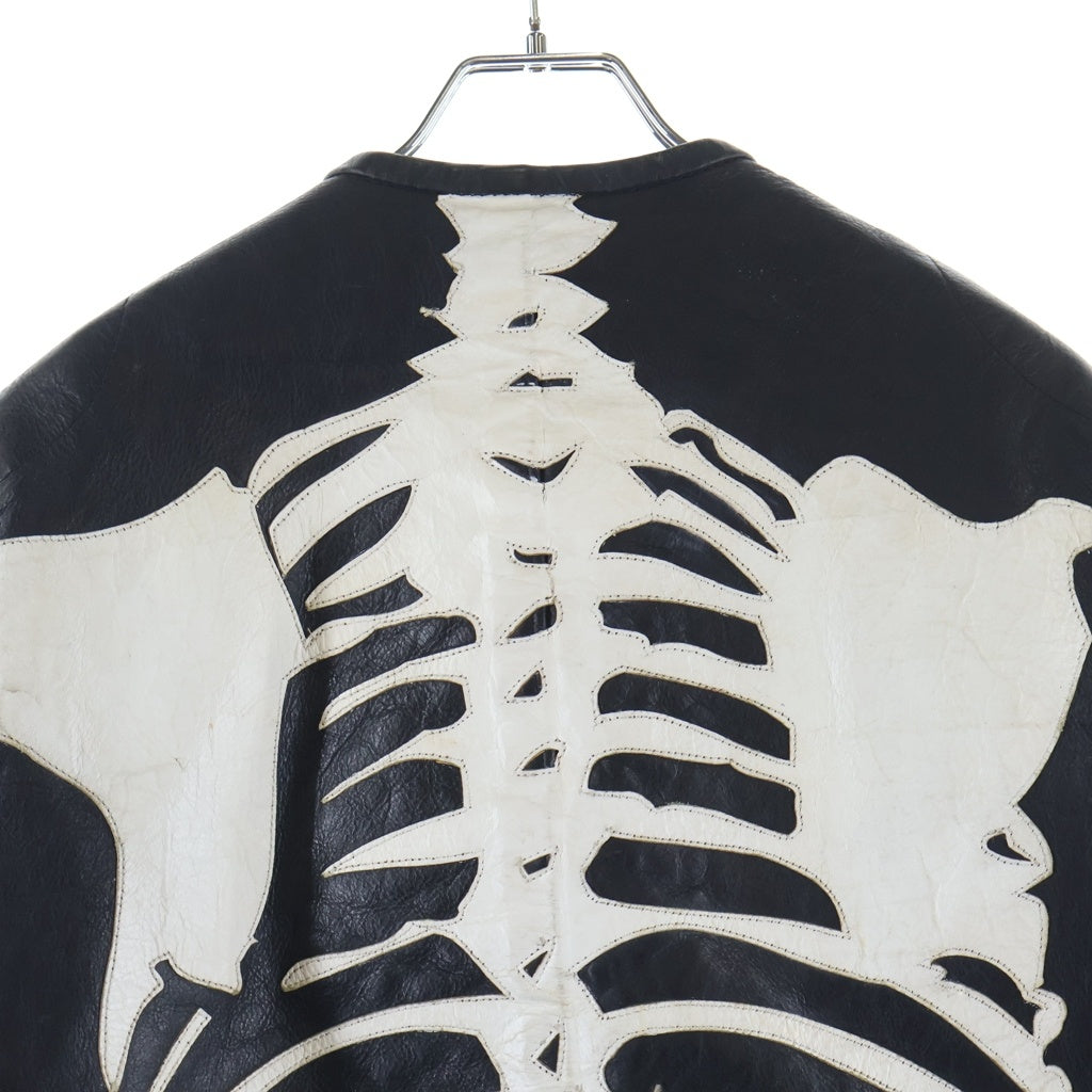 VANSON(バンソン) ボーンジャケット レザー ジップアップ シングルライダース ジャケット ブラック