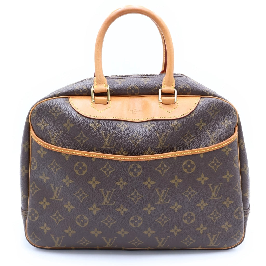 LOUIS VUITTON(ルイヴィトン) モノグラム ドーヴィル PVC レザー ハンドバッグ ブラウン M47270 レディース
