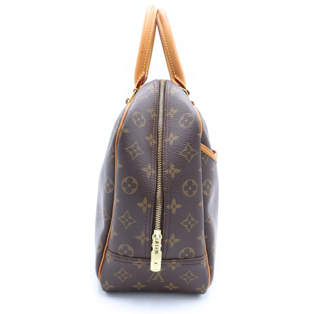 LOUIS VUITTON(ルイヴィトン) モノグラム ドーヴィル PVC レザー ハンドバッグ ブラウン M47270 レディース