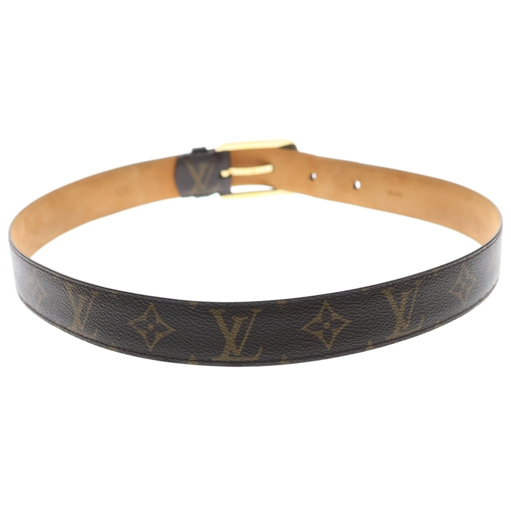 LOUIS VUITTON(ルイヴィトン) モノグラム サンチュール エリプス レザーベルト ブラウン ゴールド金具