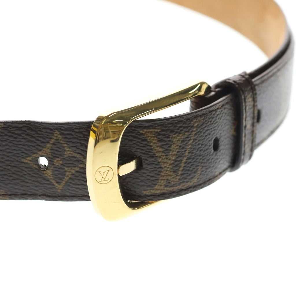 LOUIS VUITTON(ルイヴィトン) モノグラム サンチュール エリプス レザーベルト ブラウン ゴールド金具