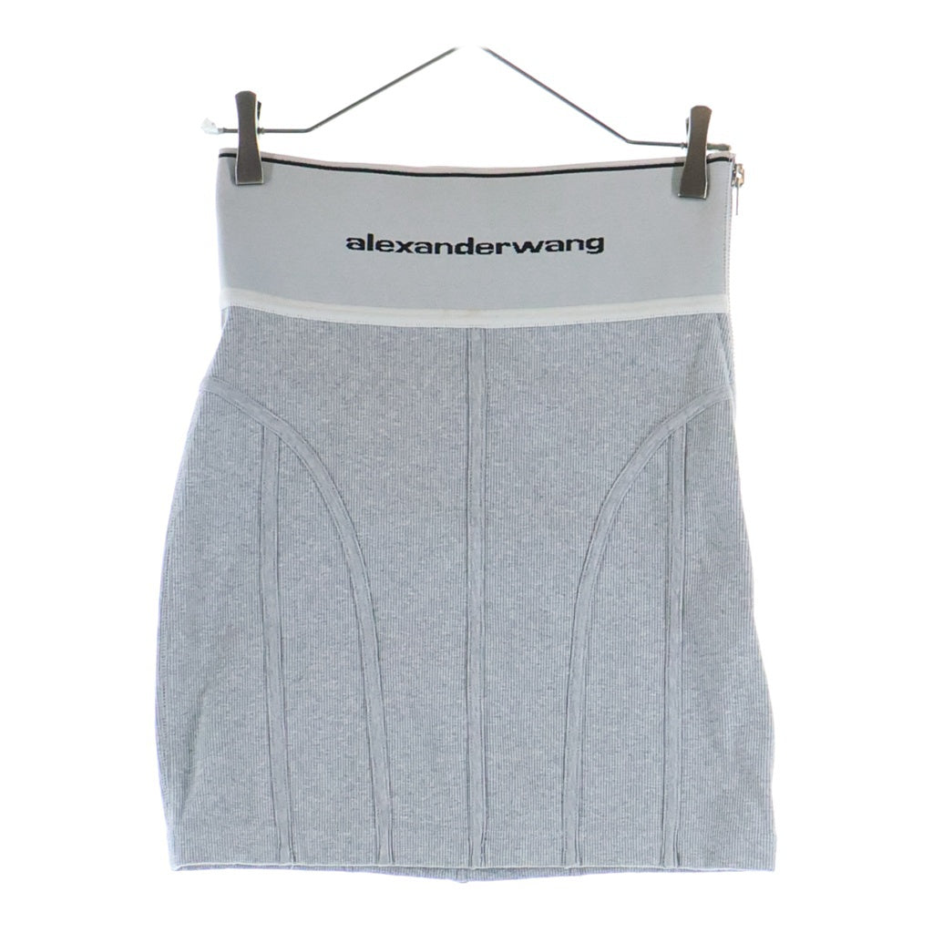 ALEXANDER WANG(アレキサンダーワン) コットン ポリエステル タイトスカート ジップアップ グレー レディース