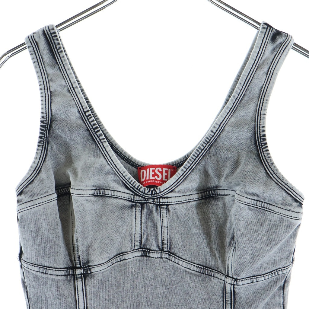 DIESEL(ディーゼル) D-INNY ABITO ノースリーブ ワンピース ドレス コットン グレー レディース