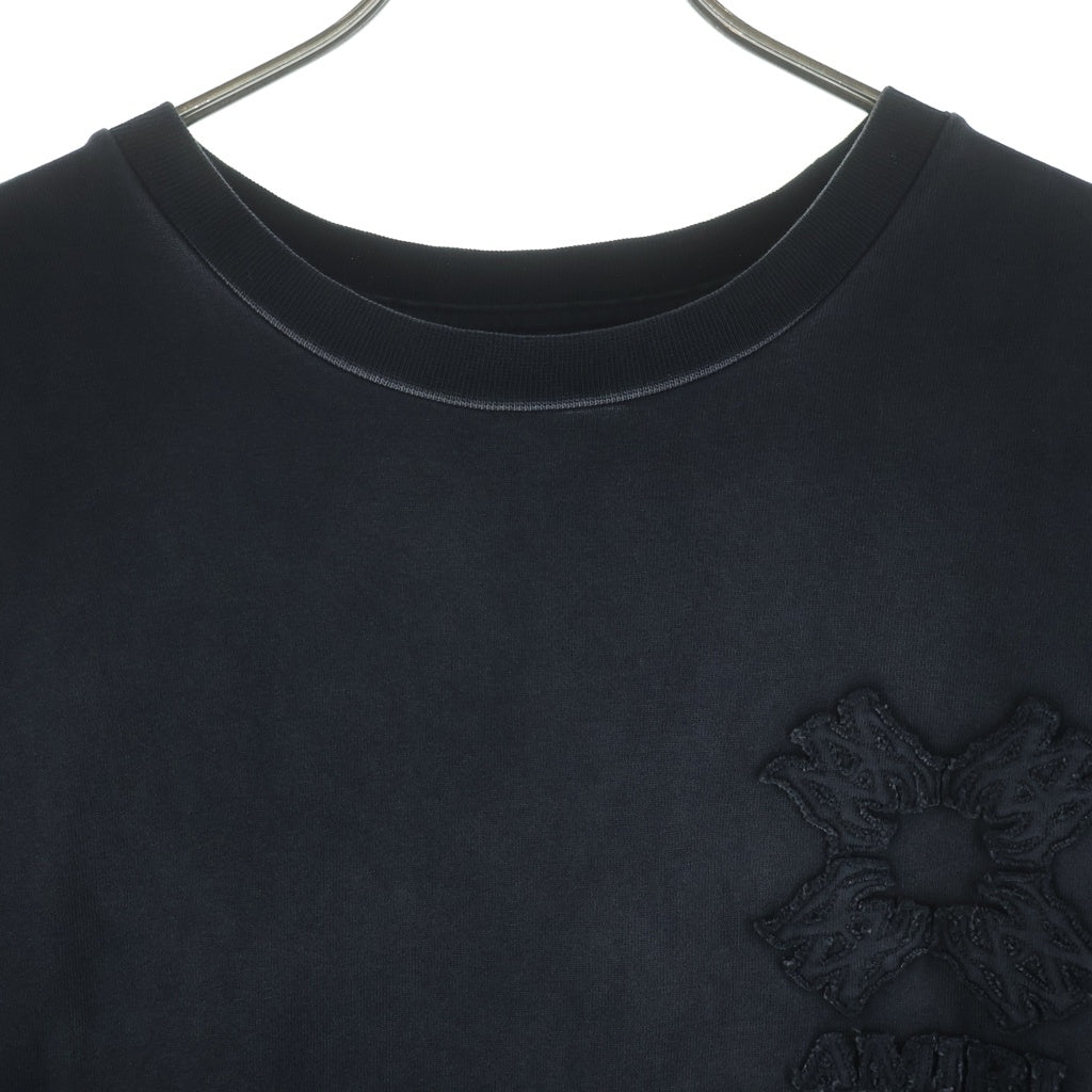 AMIRI(アミリ) MA Quad ワッペンロゴ オーバーサイズ クルーネック 半袖 Tシャツ カットソー ブラック