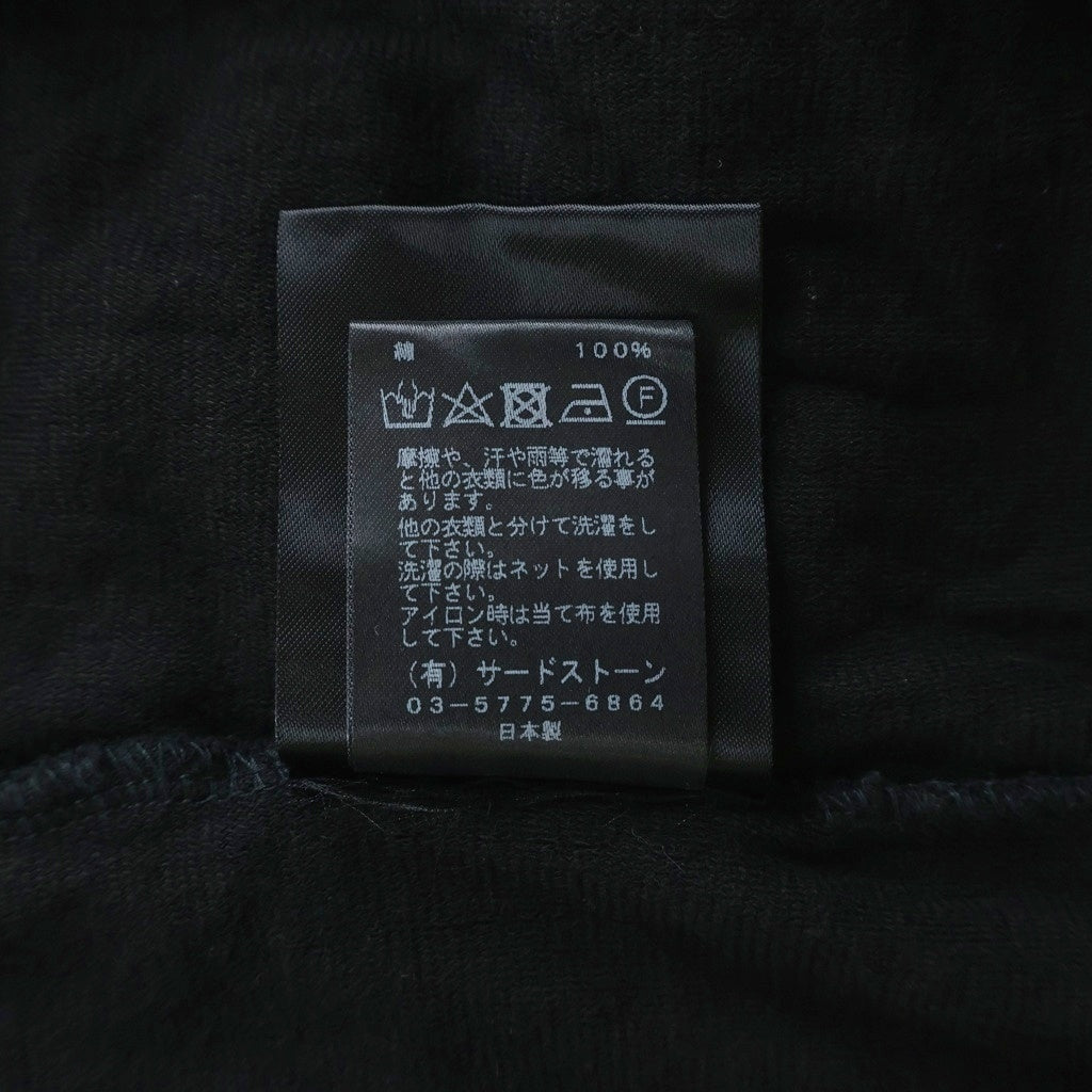 JULIUS(ユリウス) 25SS コットン ダメージ ジャガード ロング 半袖 Tシャツ カットソー ブラック 897CUM3