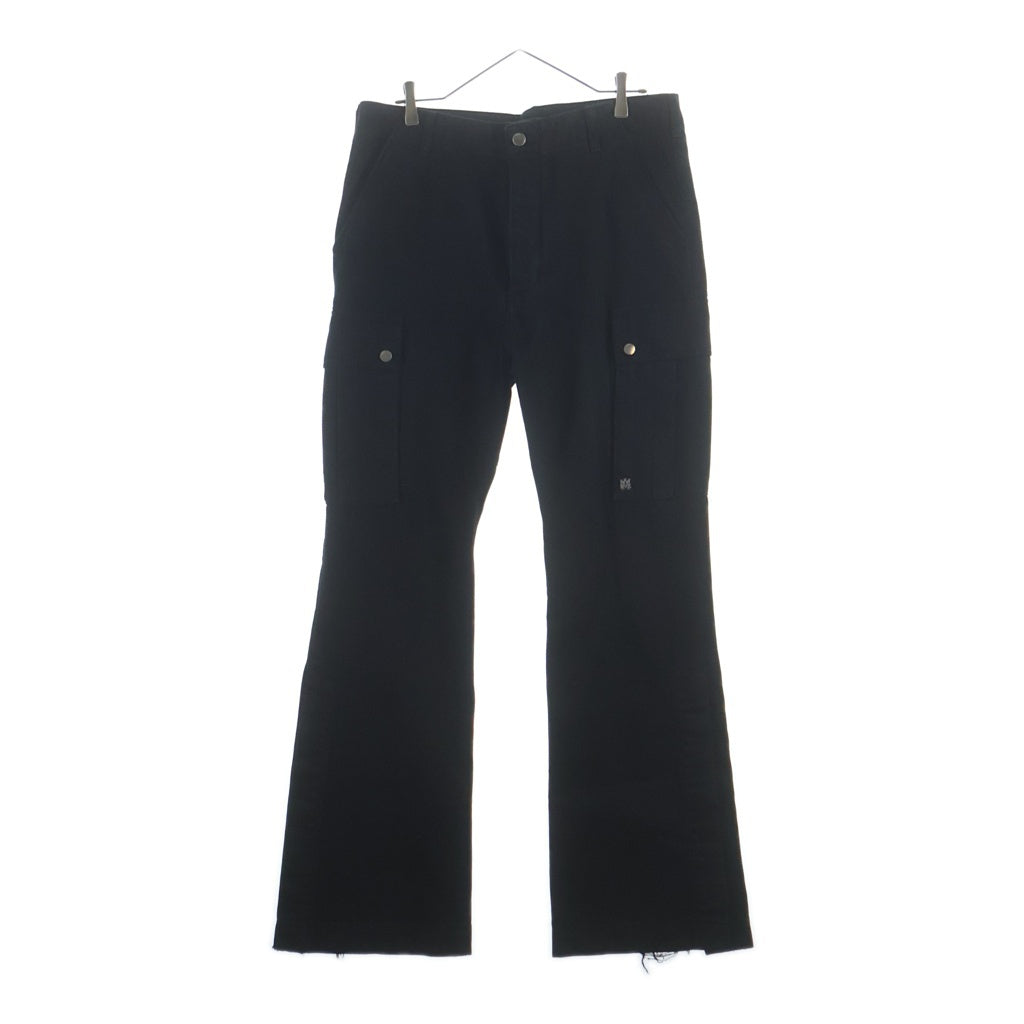 AMIRI(アミリ) MAロゴ カーゴ フレア デニム パンツ ジーンズ ブラック