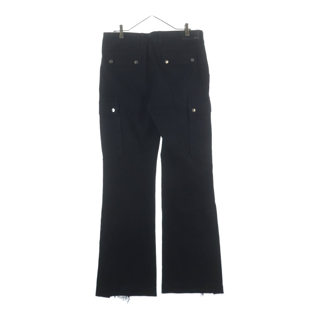 AMIRI(アミリ) MAロゴ カーゴ フレア デニム パンツ ジーンズ ブラック