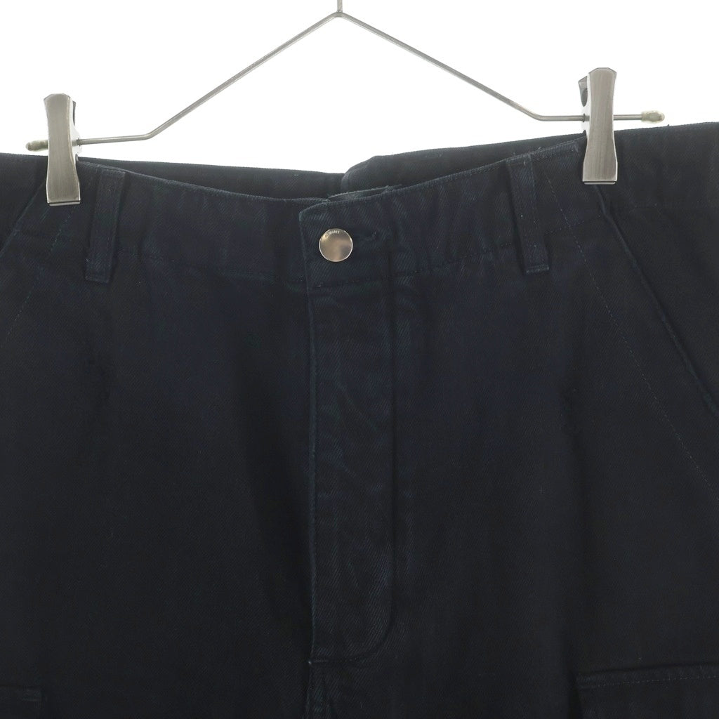 AMIRI(アミリ) MAロゴ カーゴ フレア デニム パンツ ジーンズ ブラック