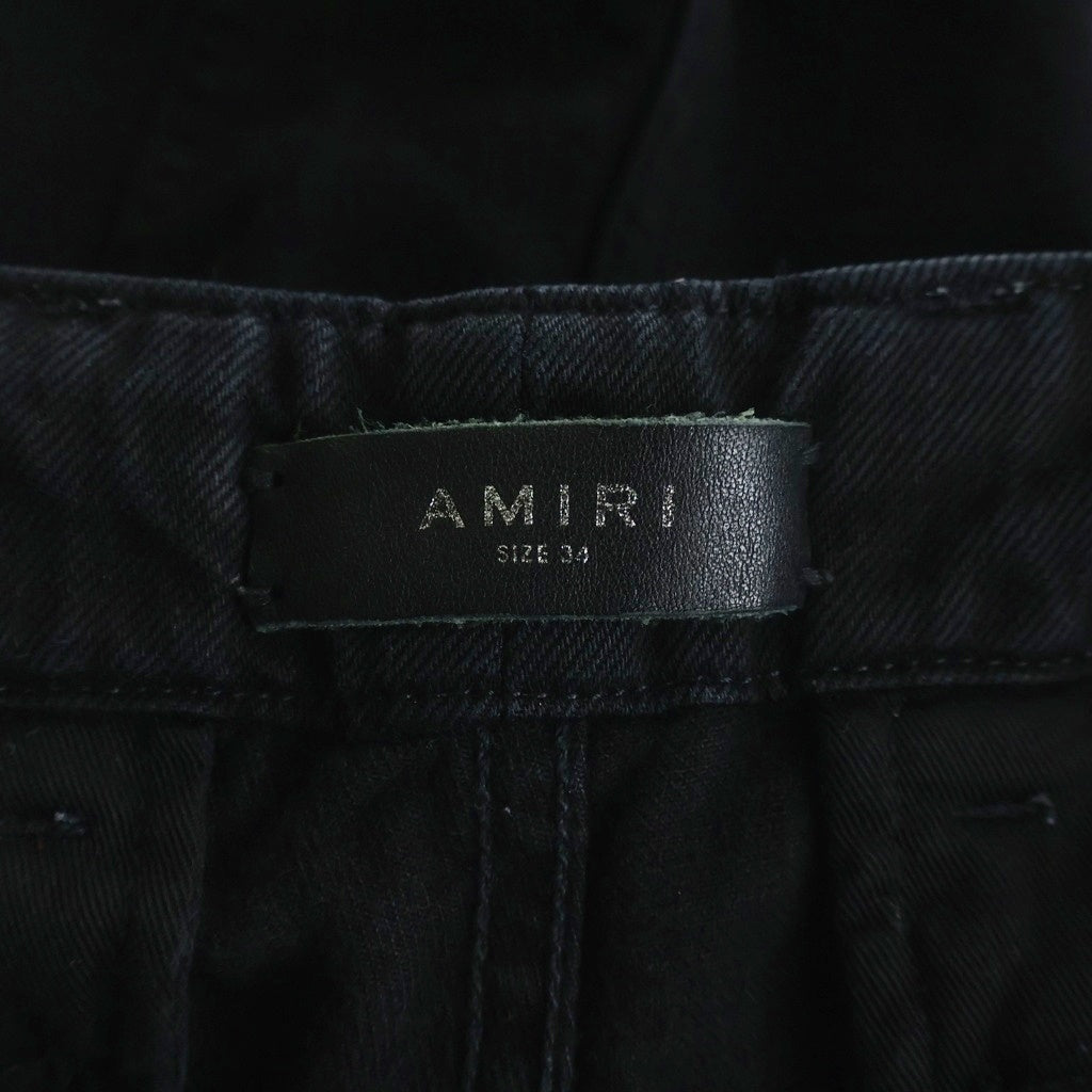 AMIRI(アミリ) MAロゴ カーゴ フレア デニム パンツ ジーンズ ブラック