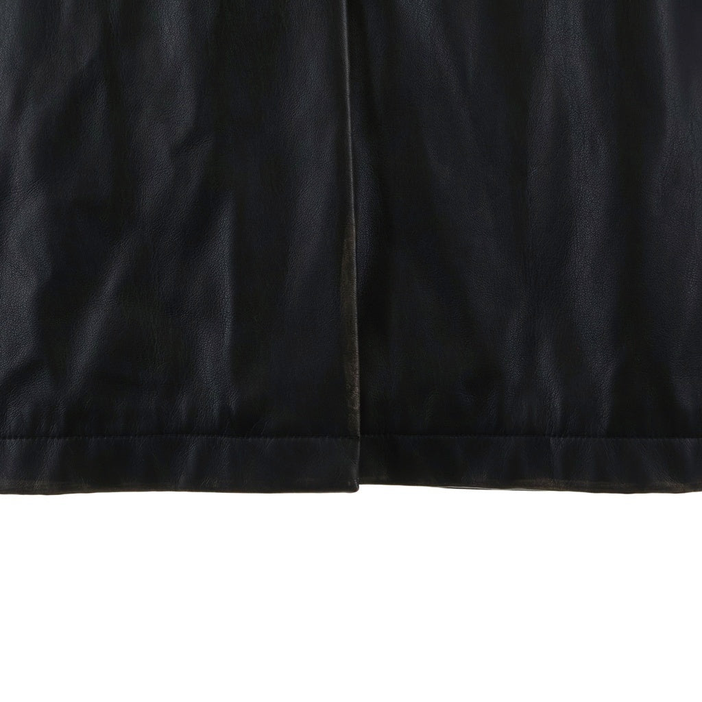 DIESEL(ディーゼル) J-RIVERS ユーズド加工 フェイクレザー ステンカラーコート ブラック A18496 0LHBE