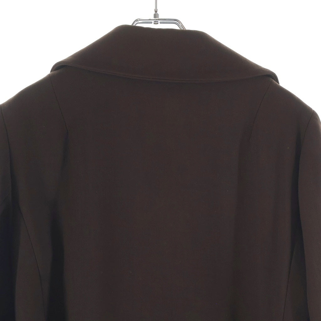 DOLCE & GABBANA(ドルチェアンドガッバーナ) ウール ダブルブレスト チェスターコート ブラウン レディース