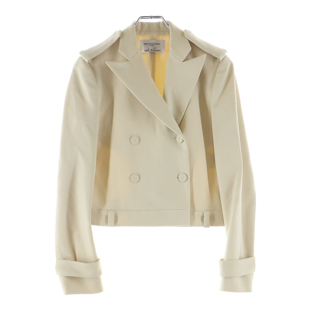 BALENCIAGA(バレンシアガ) セットアップ ウール ダブルボタン ジャケット スラックスパンツ 上#36下#34 アイボリー レディース