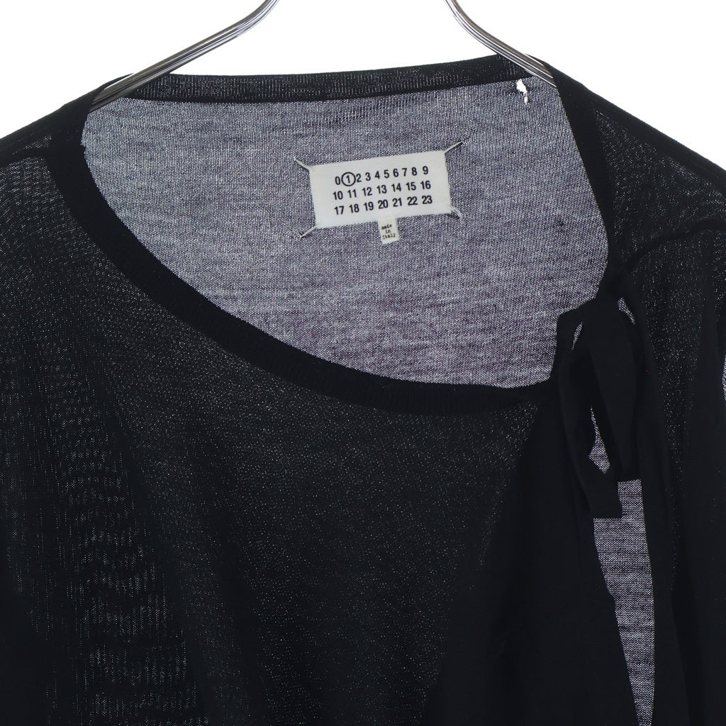 Maison Margiela(メゾンマルジェラ) 16AW 変形 ウール 長袖ニット ワンピース ブラック レディース S31CT0935 S15732