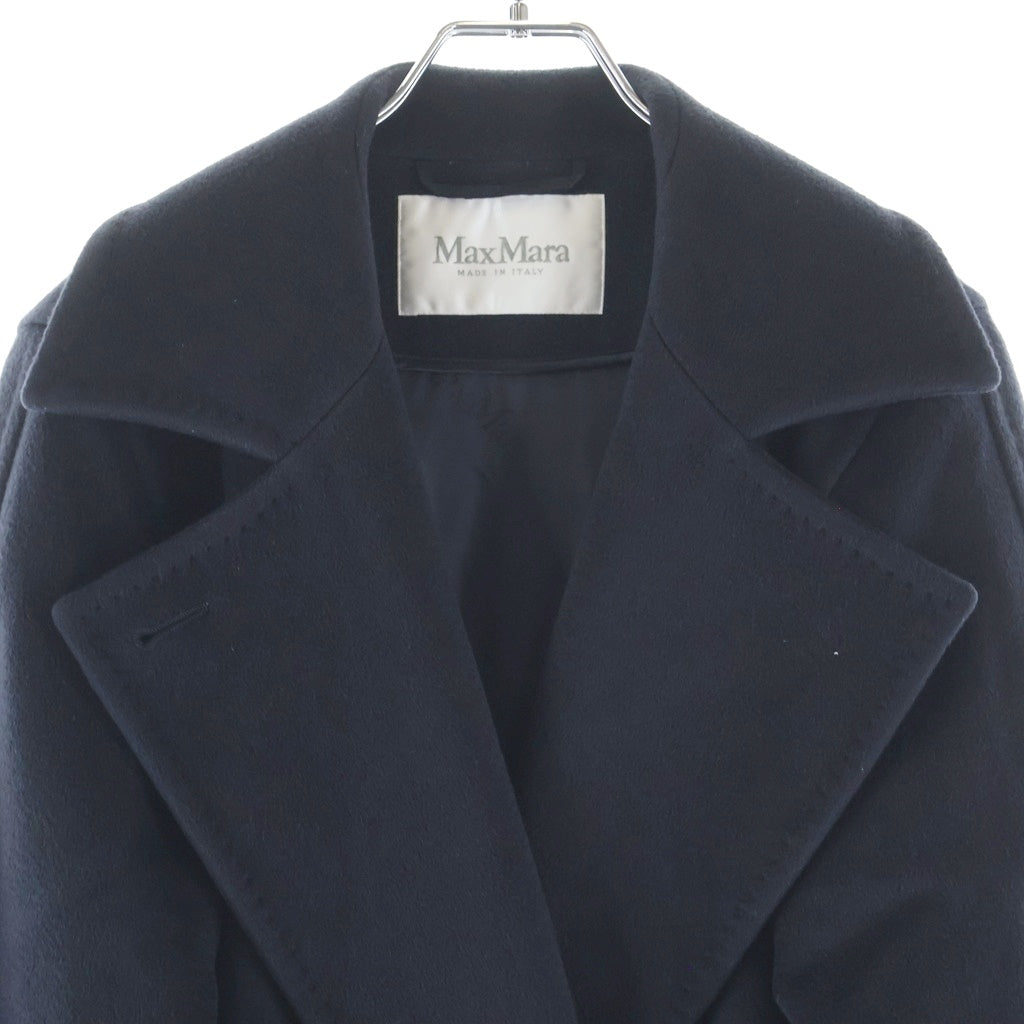 Max Mara(マックスマーラ) MANUELA マニュエラ ベルテッドコート ロング丈 キャメル 白タグ ネイビー 101614790 レディース
