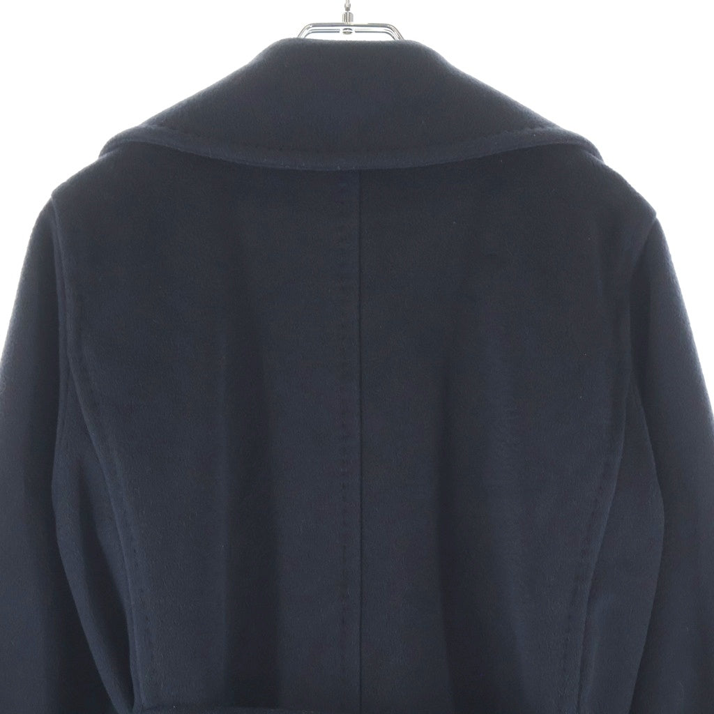 Max Mara(マックスマーラ) MANUELA マニュエラ ベルテッドコート ロング丈 キャメル 白タグ ネイビー 101614790 レディース