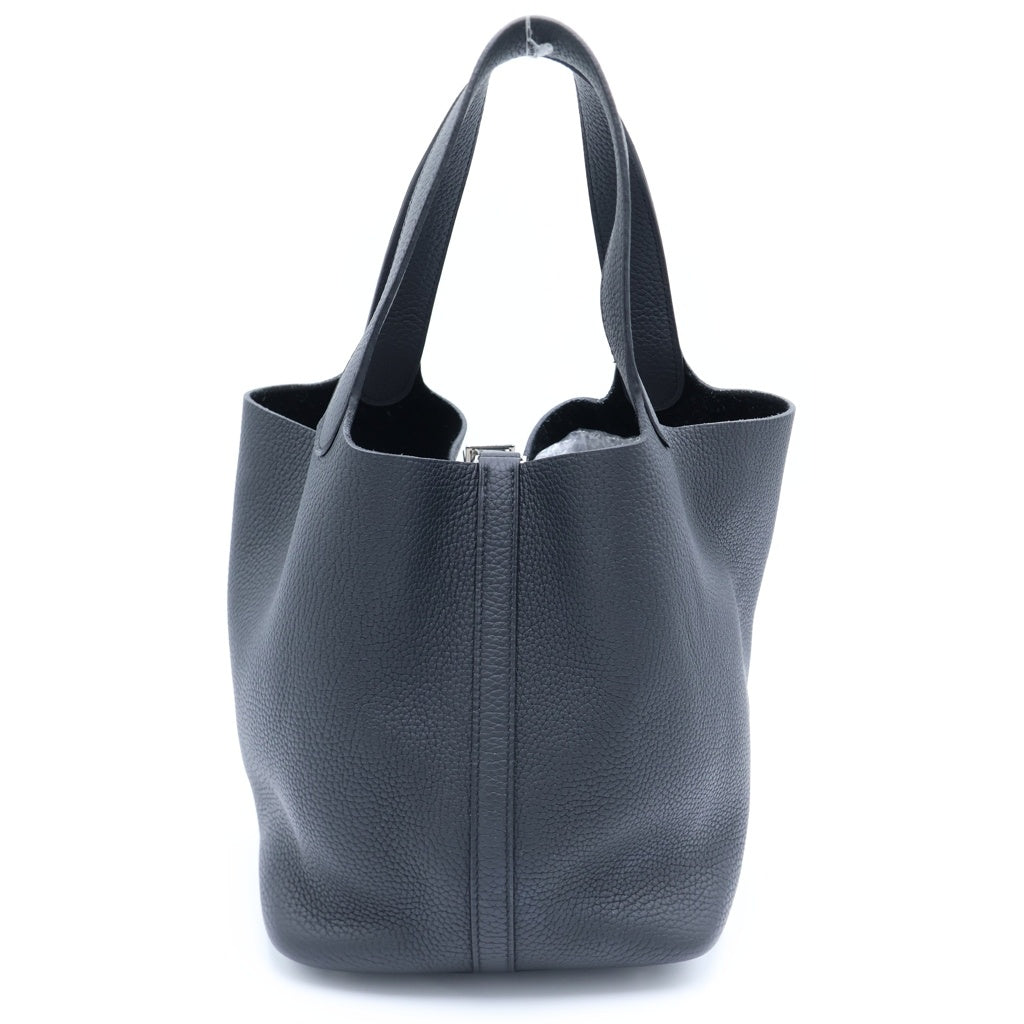 HERMES(エルメス) ピコタンロックMM トリヨンクレマンス シルバー金具 ハンドバッグ X刻印 ブラック