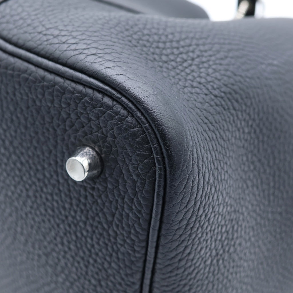 HERMES(エルメス) ピコタンロックMM トリヨンクレマンス シルバー金具 ハンドバッグ X刻印 ブラック