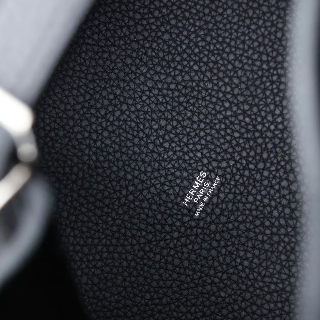 HERMES(エルメス) ピコタンロックMM トリヨンクレマンス シルバー金具 ハンドバッグ X刻印 ブラック