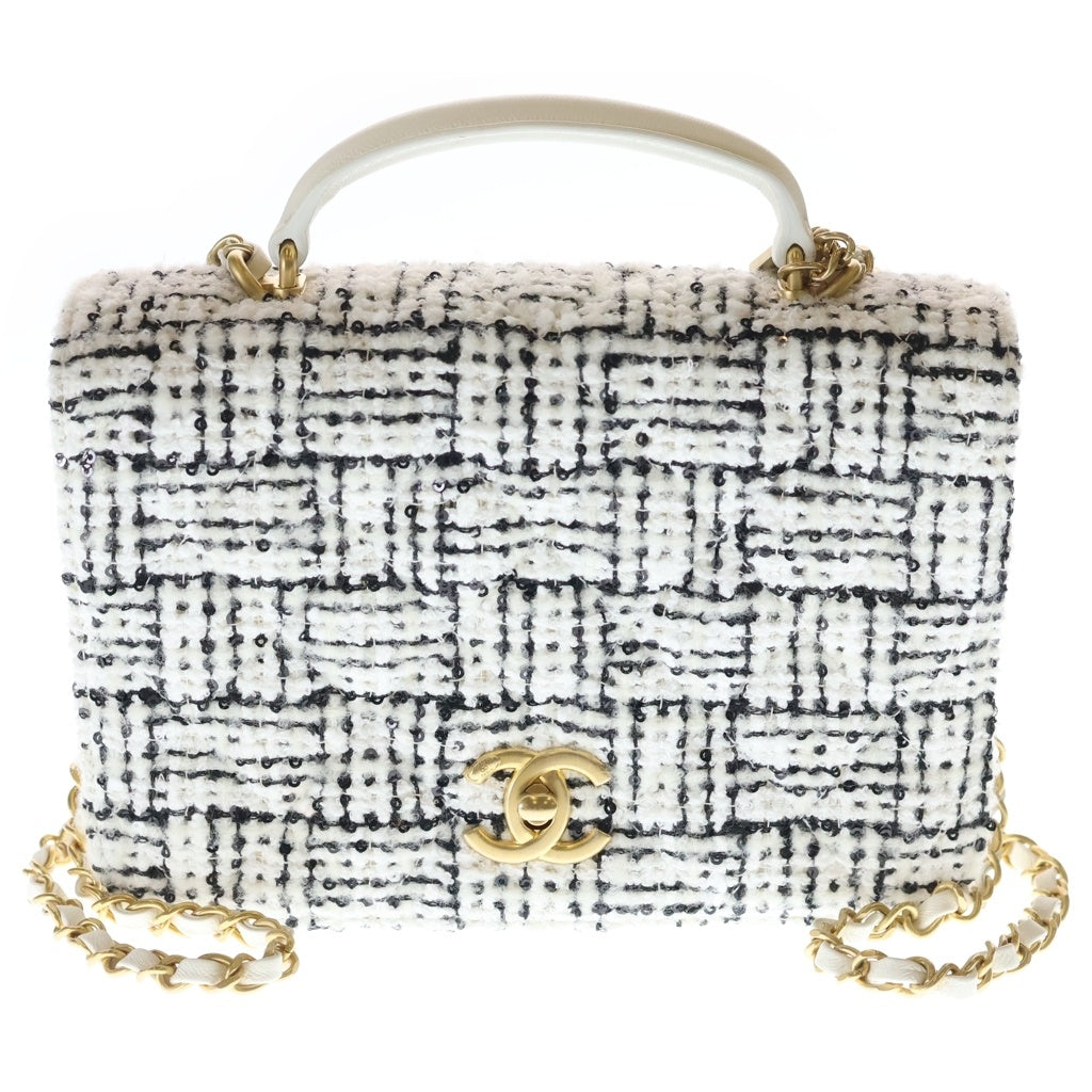 CHANEL(シャネル) マトラッセ トップハンドル ミニフラップバッグ