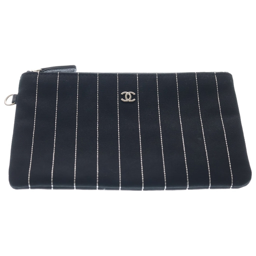 CHANEL(シャネル) ドーヴィルGM キャンバス×レザー シルバー金具 2WAY チェーン トートバッグ ハンドバッグ プレート ブラック A66941 レディース