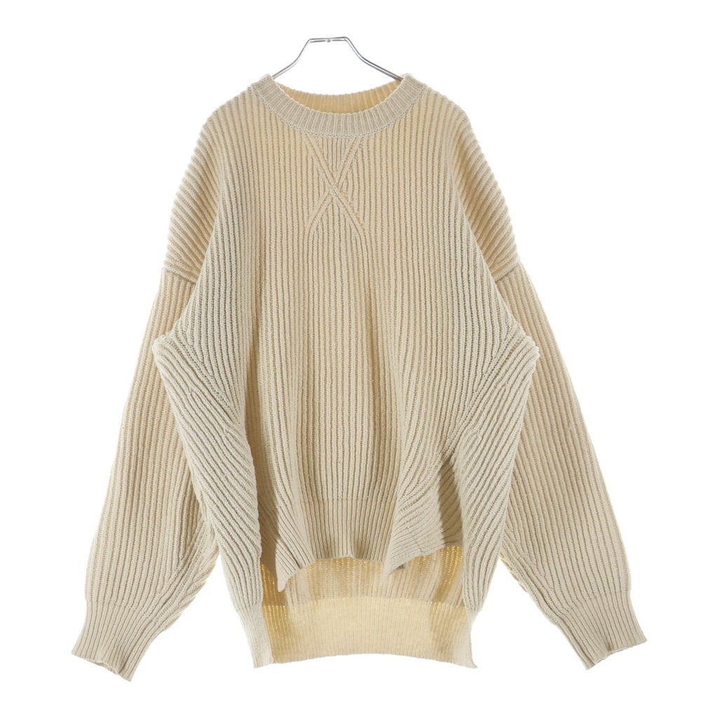JIL SANDER(ジルサンダー) クルーネック長袖ニット セーター ウール ベージュ レディース