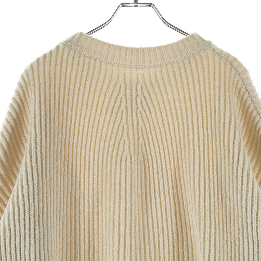 JIL SANDER(ジルサンダー) クルーネック長袖ニット セーター ウール ベージュ レディース
