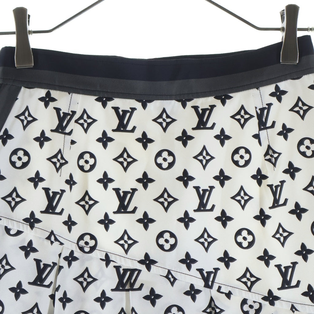 LOUIS VUITTON(ルイヴィトン) 23AW モノグラムシルクプリーツ ミディアムスカート レディース ホワイト/ブラック RW232W ADD FPSX35