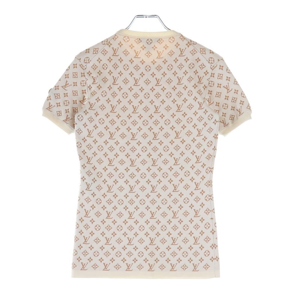 LOUIS VUITTON(ルイヴィトン) 24SS モノグラム シルク ナイロン 半袖ニット ベージュ RW241WB