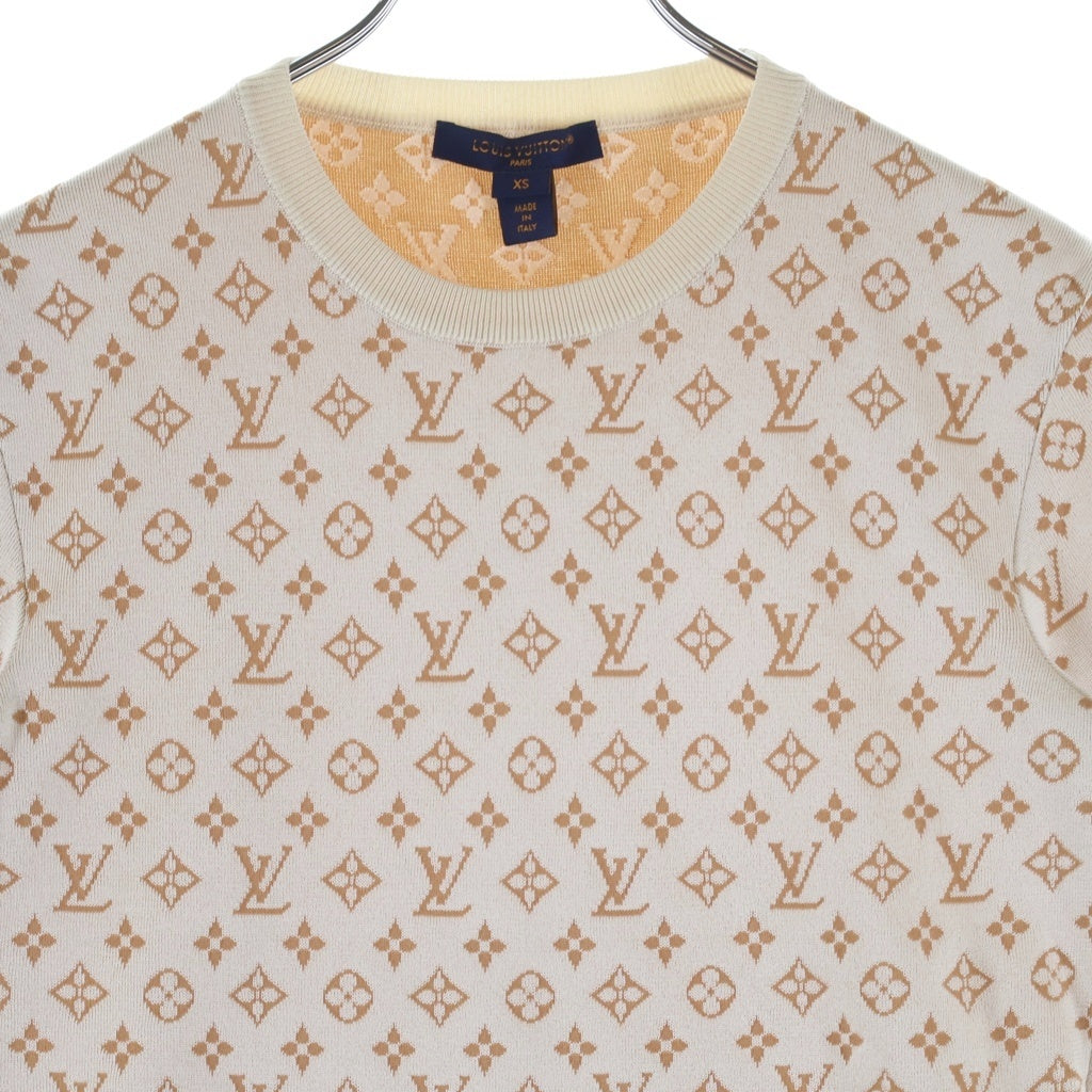 LOUIS VUITTON(ルイヴィトン) 24SS モノグラム シルク ナイロン 半袖ニット ベージュ RW241WB