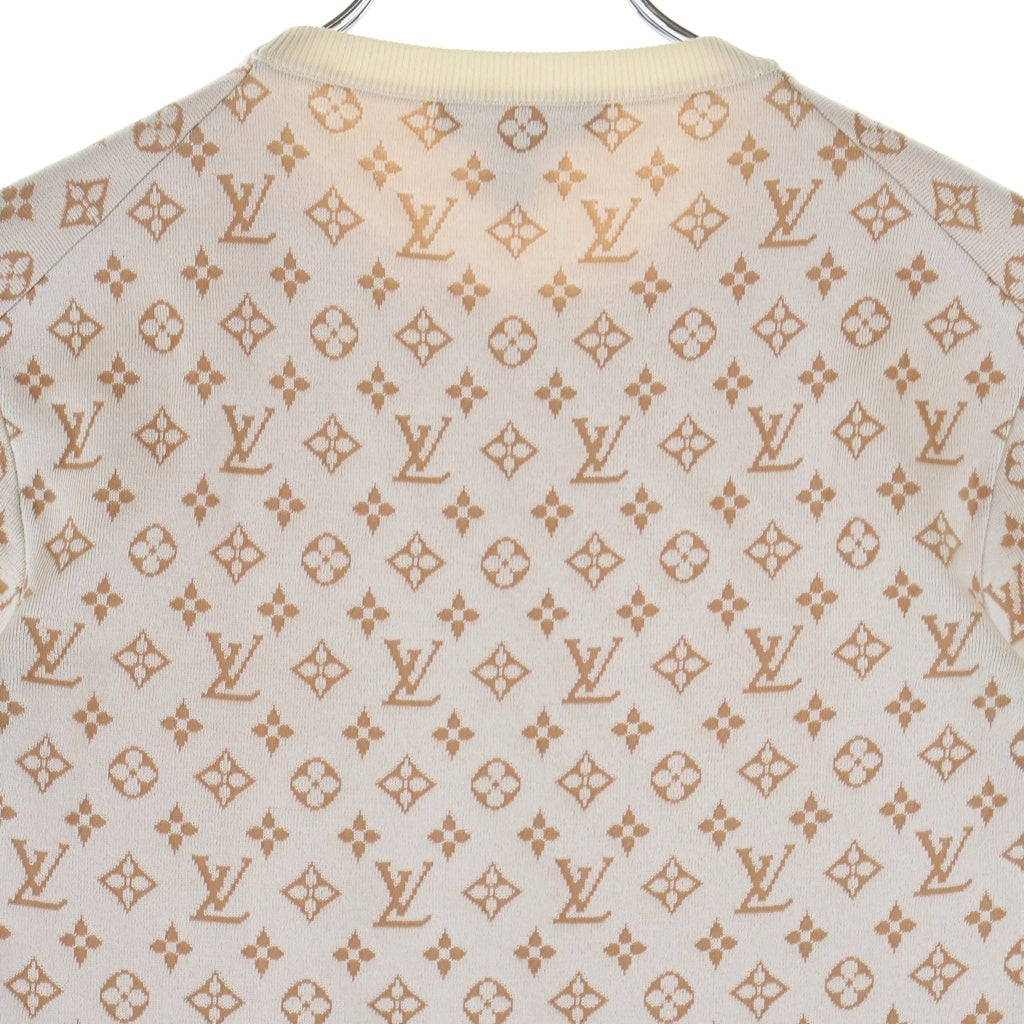 LOUIS VUITTON(ルイヴィトン) 24SS モノグラム シルク ナイロン 半袖ニット ベージュ RW241WB
