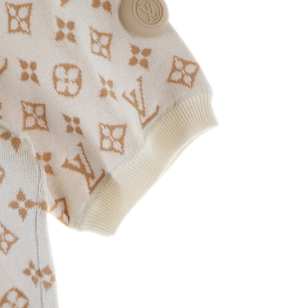 LOUIS VUITTON(ルイヴィトン) 24SS モノグラム シルク ナイロン 半袖ニット ベージュ RW241WB