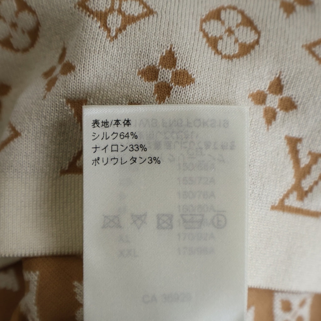 LOUIS VUITTON(ルイヴィトン) 24SS モノグラム シルク ナイロン 半袖ニット ベージュ RW241WB
