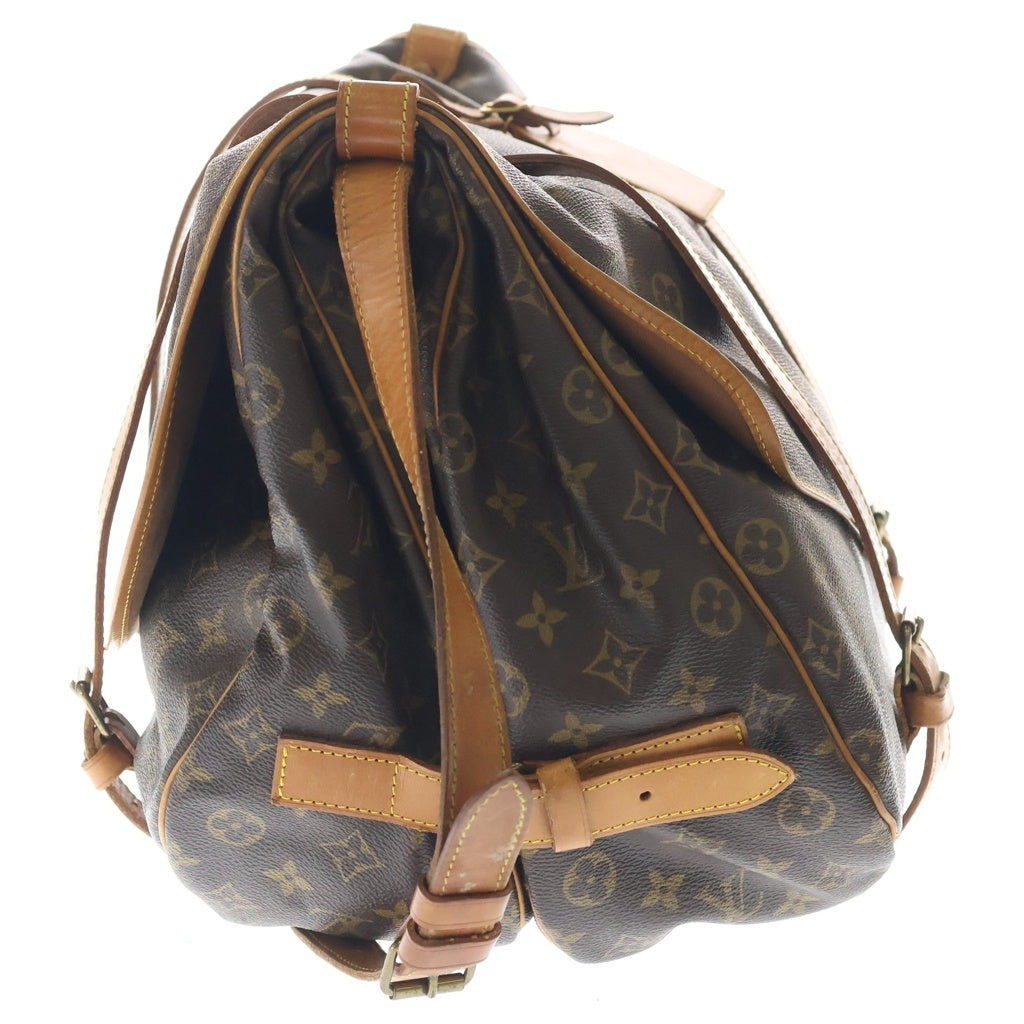 LOUIS VUITTON(ルイヴィトン) モノグラム ソミュール43 PVC レザー ショルダーバッグ ブラウン M42252 レディース
