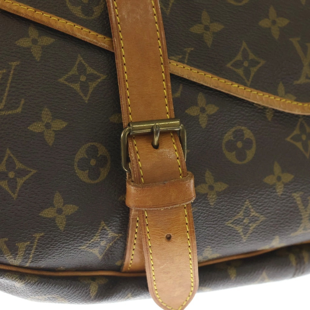 LOUIS VUITTON(ルイヴィトン) モノグラム ソミュール43 PVC レザー ショルダーバッグ ブラウン M42252 レディース