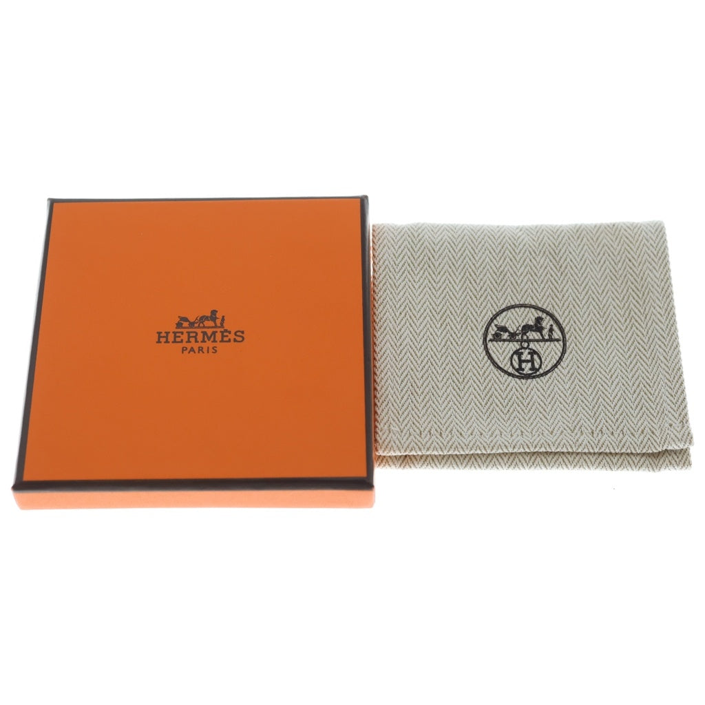 HERMES(エルメス) トゥルニ トレッセ Hロゴ レザー ゴールド金具 ブレスレット バングル ブラック レディース