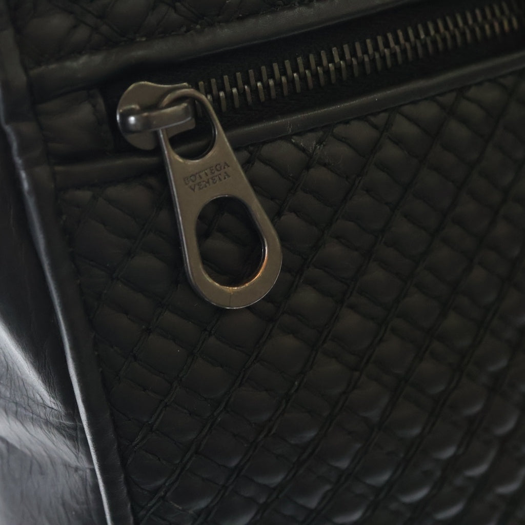 BOTTEGA VENETA(ボッテガヴェネタ) イントレチャート レザー トートバッグ ハンドバッグ ブラック