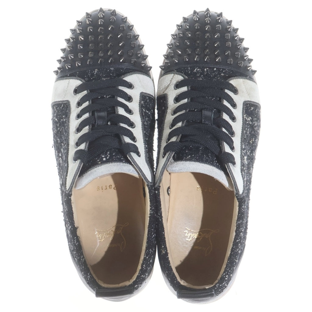 CHRISTIAN LOUBOUTIN(クリスチャンルブタン) ツイードコンビスタッズスニーカー ブラック #42