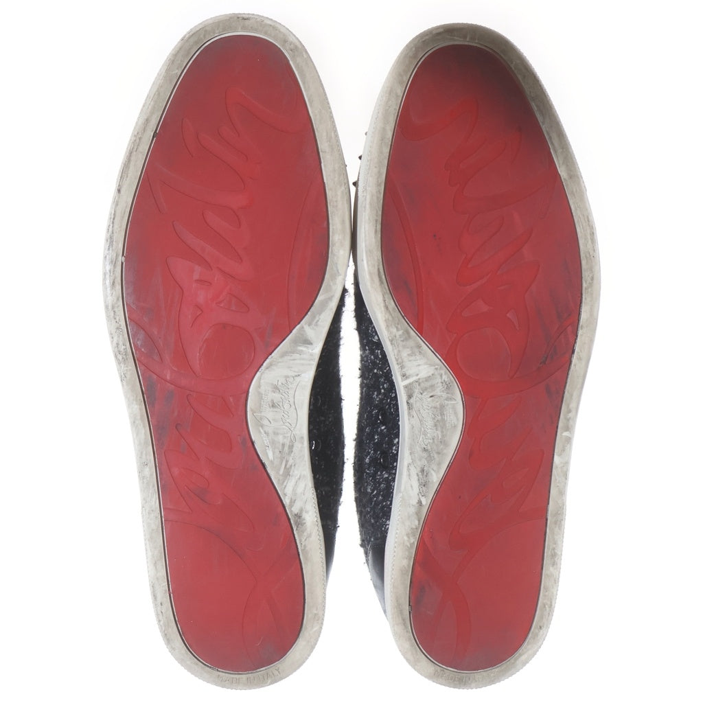 CHRISTIAN LOUBOUTIN(クリスチャンルブタン) ツイードコンビスタッズスニーカー ブラック #42
