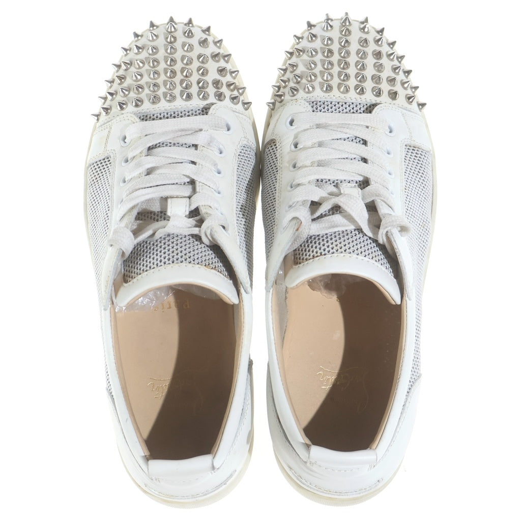 CHRISTIAN LOUBOUTIN(クリスチャンルブタン) メッシュスタッズスニーカー ホワイト #41