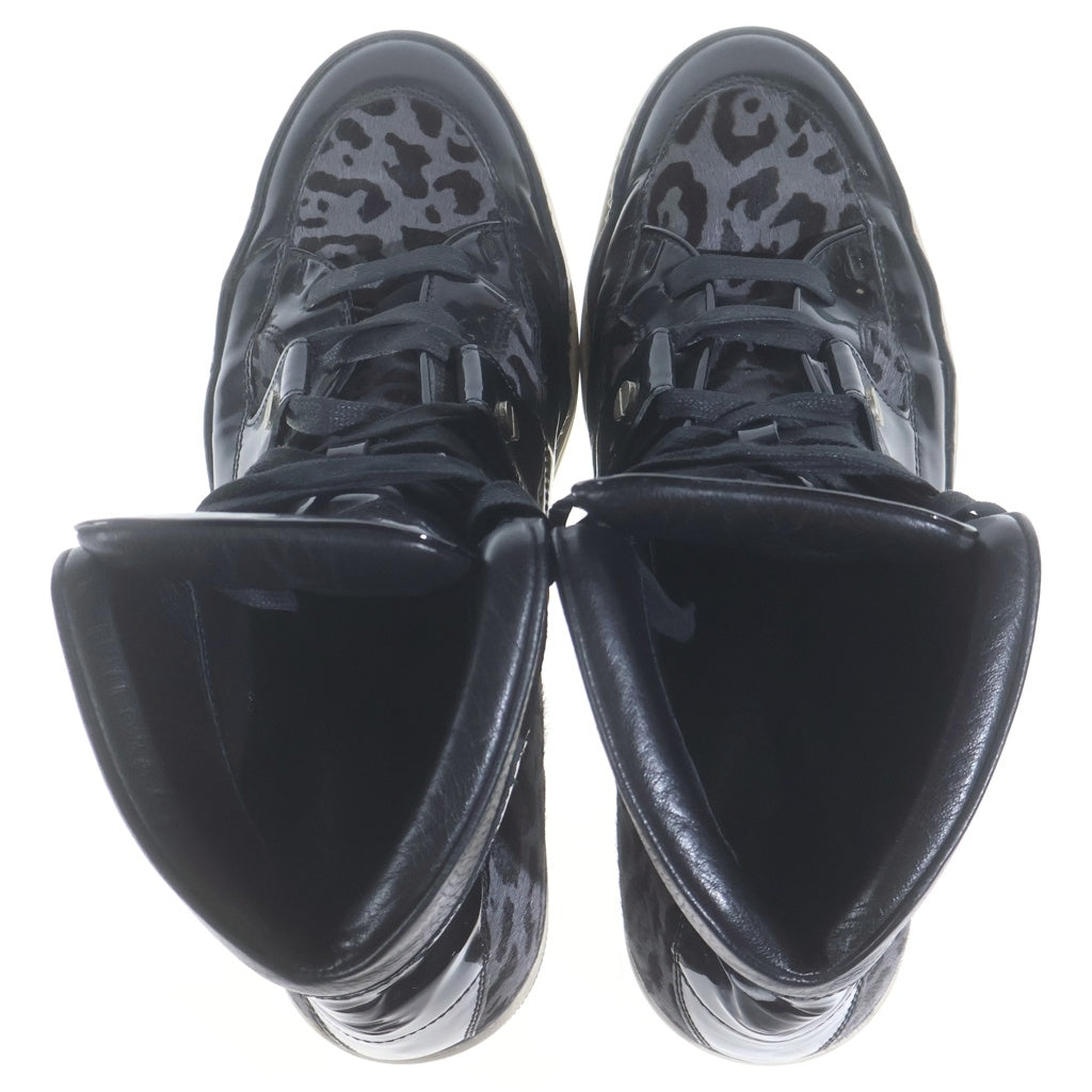 JIMMY CHOO(ジミーチュウ) レオパード柄ハイカットスニーカー ブラック #42