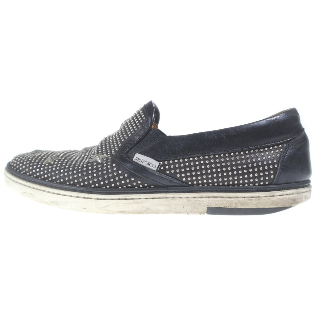 JIMMY CHOO(ジミーチュウ) GROVE スタースタッズ スリッポン ブラック レザー #42