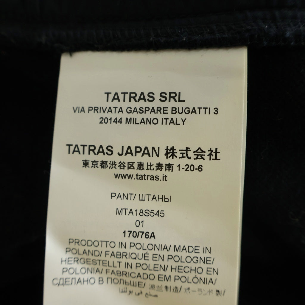 TATRAS(タトラス) 切替ストレッチパンツ ブラック コットン #01 MTA18S545
