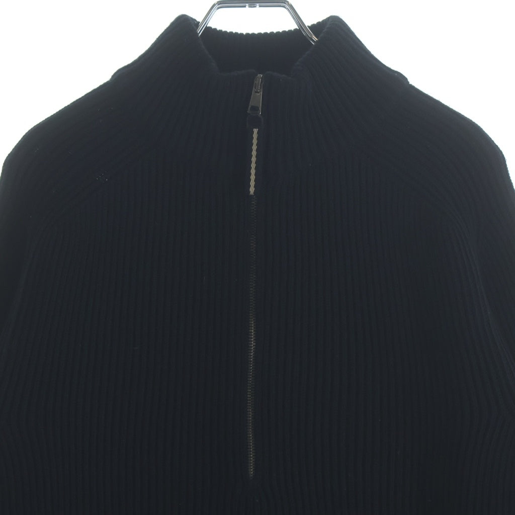 GUCCI(グッチ) ハーフジップハイネックニット ブラック ウール #S