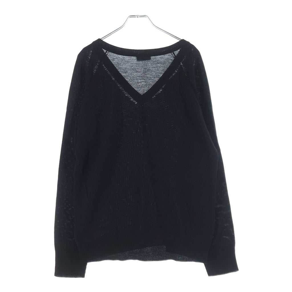 Dior HOMME(ディオールオム) Vネックウールセーター ブラック #L 6HH4057561