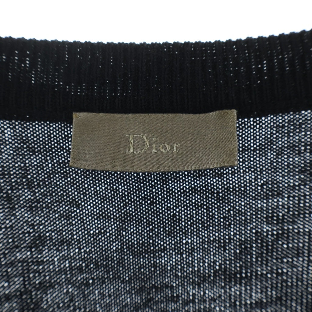 Dior HOMME(ディオールオム) Vネックウールセーター ブラック #L 6HH4057561