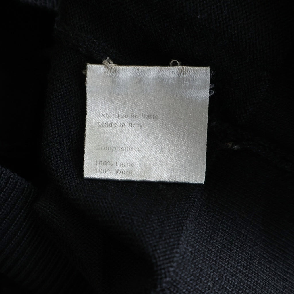 Dior HOMME(ディオールオム) 04AW エディ期 CDロゴ刺繍 Vネックセーター ブラック ウール #M 4HH4056201