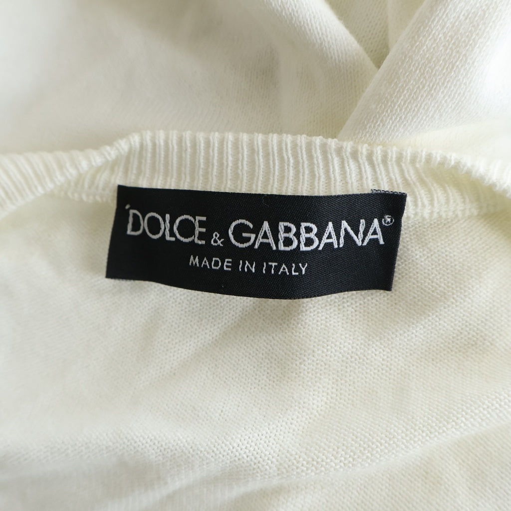 DOLCE & GABBANA(ドルチェアンドガッバーナ) Vネックセーター ホワイト #48