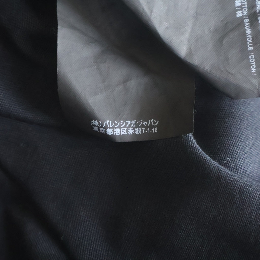 BALENCIAGA(バレンシアガ) バックロゴ クルーネックTシャツ コットン ブラック #M 496053