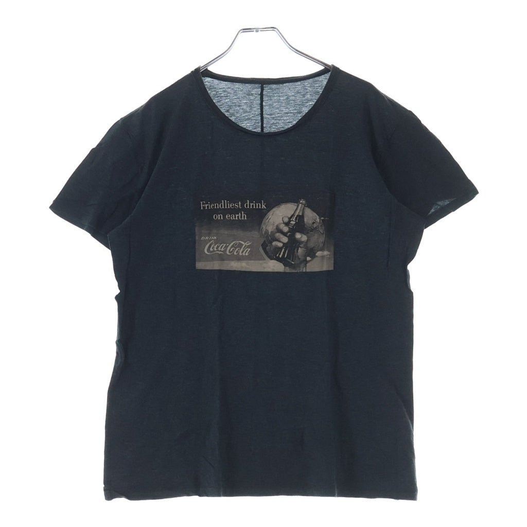 DOLCE & GABBANA(ドルチェアンドガッバーナ) コカ・コーラ アドバタイジング・グラフィックフロントプリント 半袖Tシャツ ダークグレー コットン G8U68T