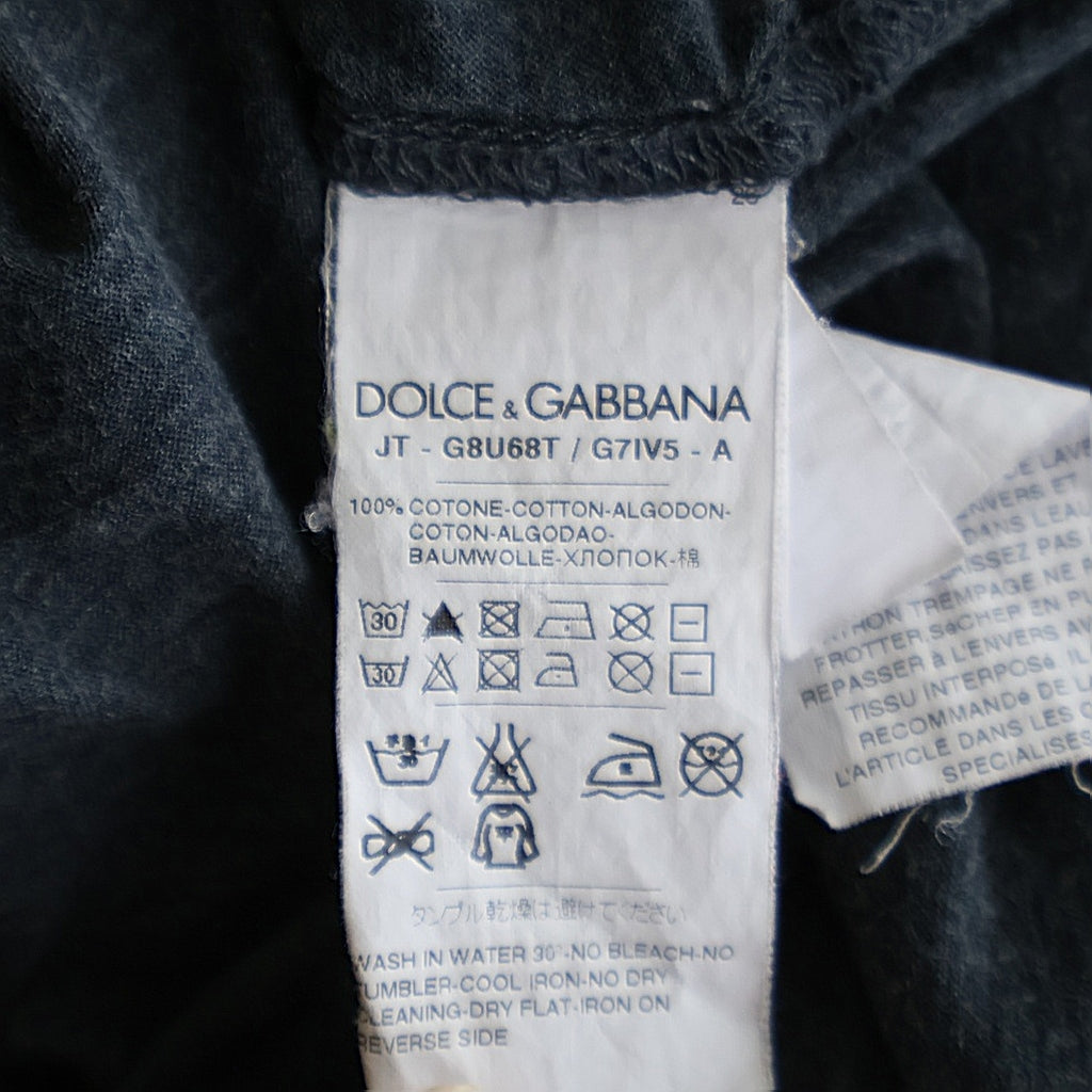 DOLCE & GABBANA(ドルチェアンドガッバーナ) コカ・コーラ アドバタイジング・グラフィックフロントプリント 半袖Tシャツ ダークグレー コットン G8U68T